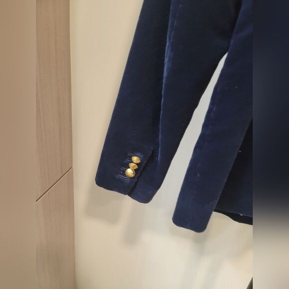 J. Crew Campbell Corduroy Blazer Jacket Navy Blue Size 0 - Picture 6 of 7
